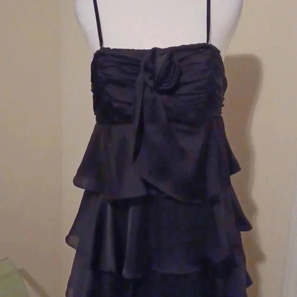 -- Max & Cleo  Layered black dress Women's Size 8